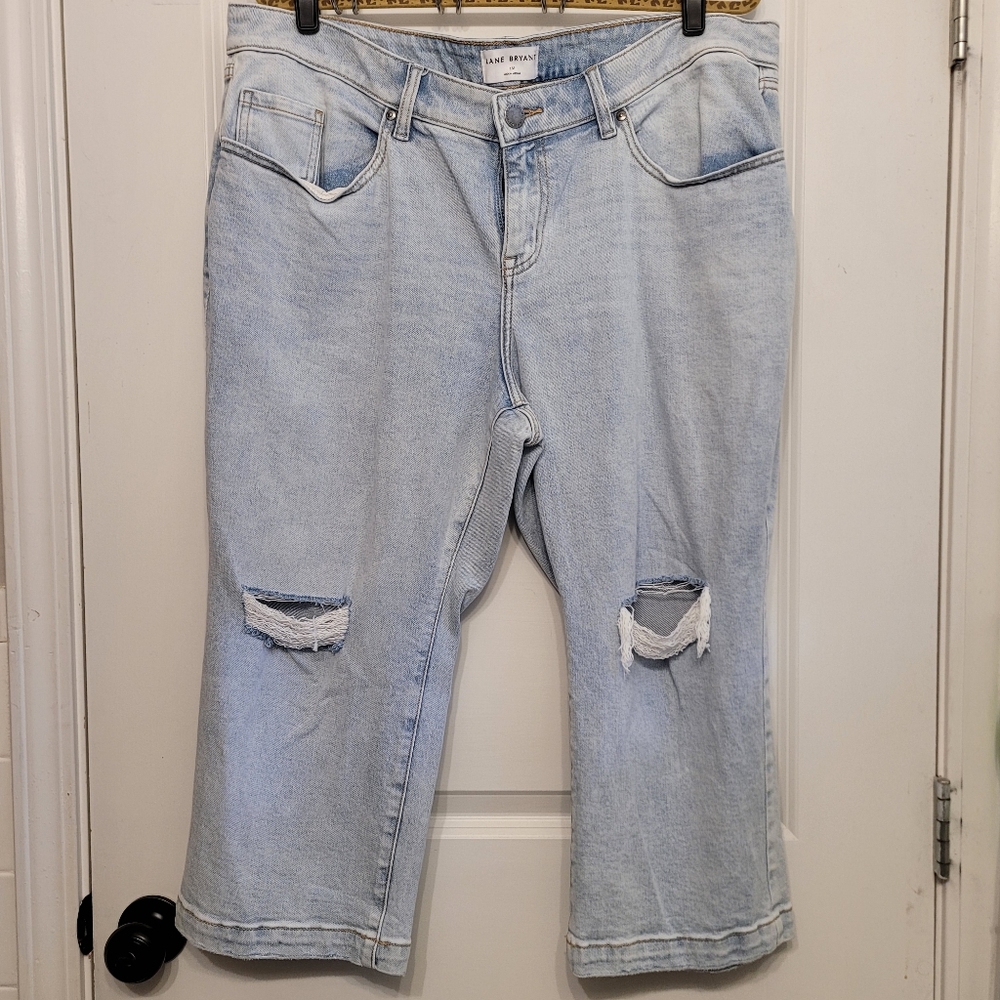Lane Bryant Signature Fit Mid-rise Straight Crop EUC Sz 16P